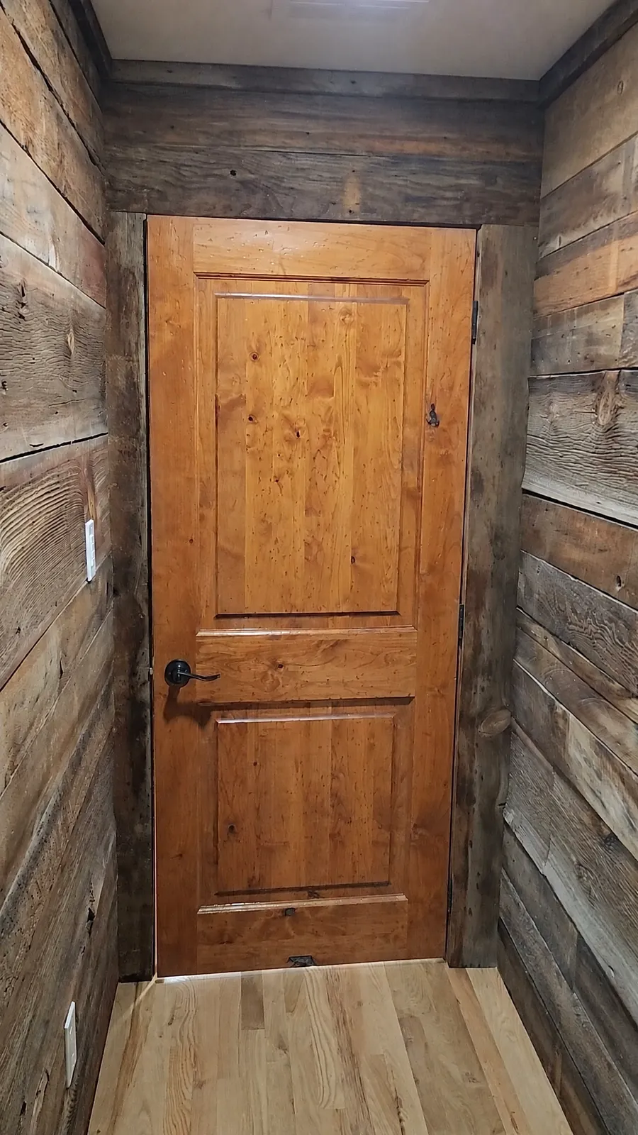 Custom knotty-wood door